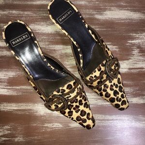 Harold’s “Kitten Heel” Animal Print Mule Sz 6.5M